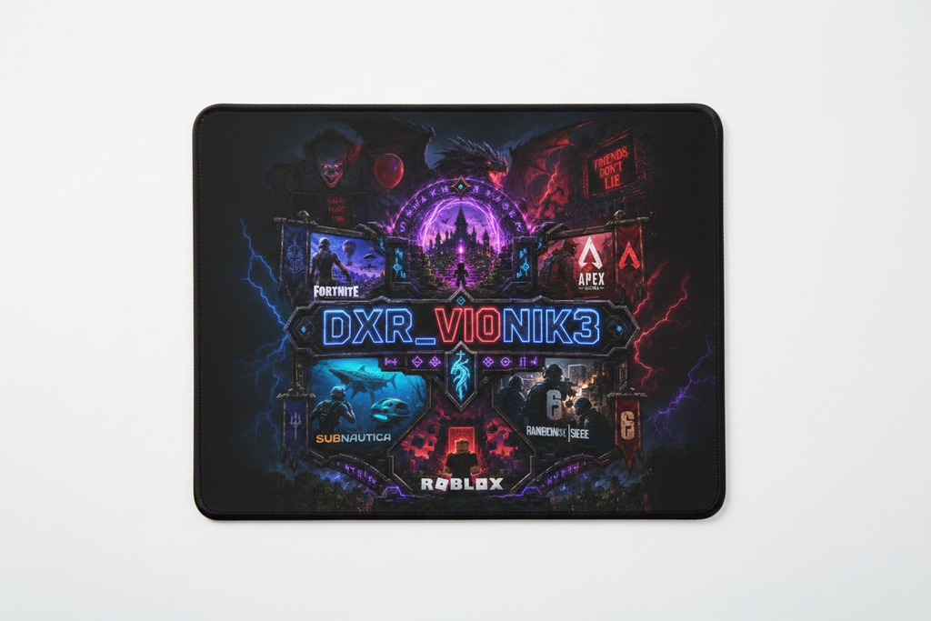 DXR_VI0NIK3 Gaming Mousepad with logo