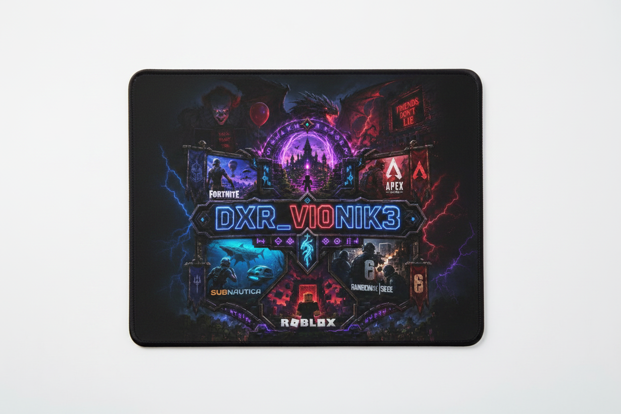 DXR_VI0NIK3 Gaming Mousepad with logo
